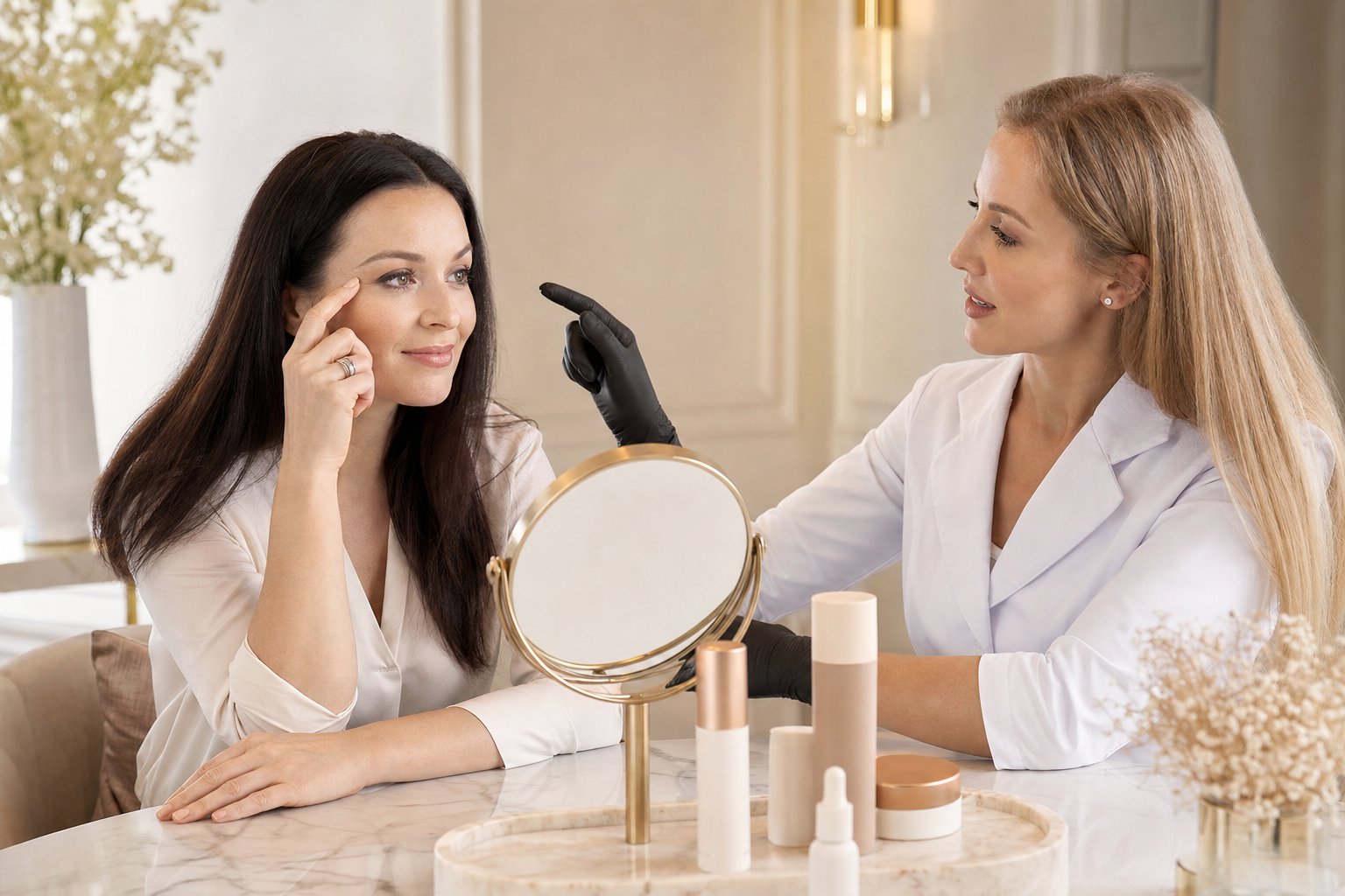 Lidstrich Permanent Make-up bei tränenden Augen im Alltag in einem hochwertigen Berliner Beauty-Studio
