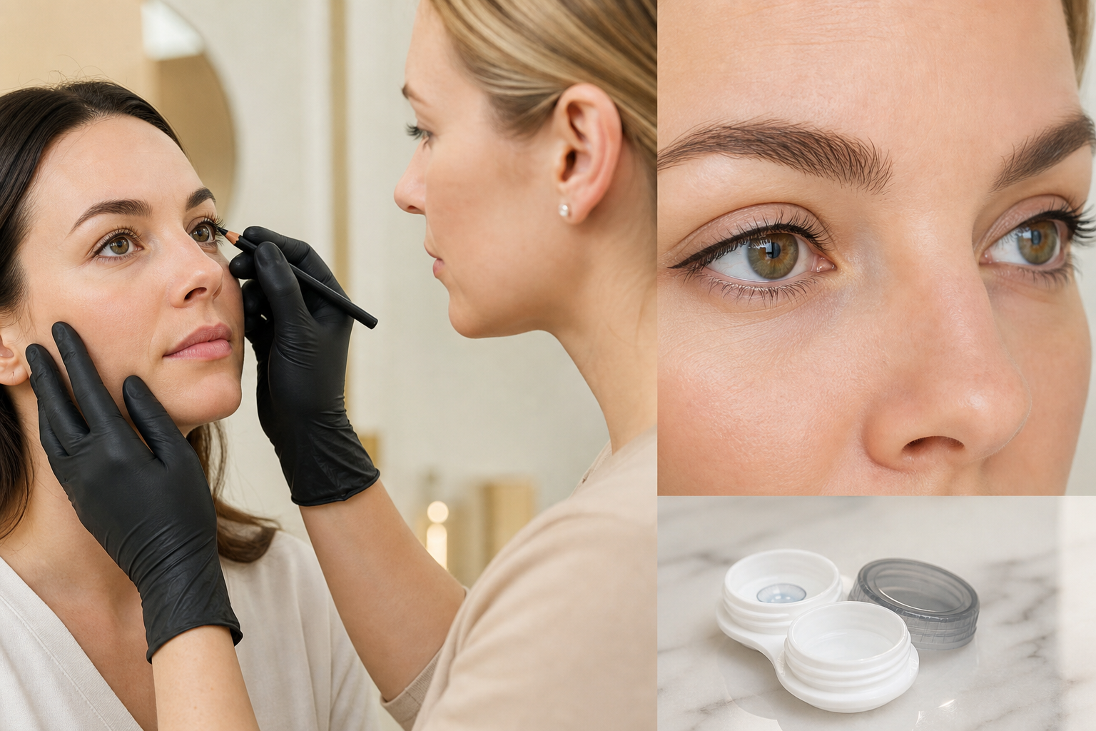 Lidstrich Permanent Make-up für Kontaktlinsenträgerinnen