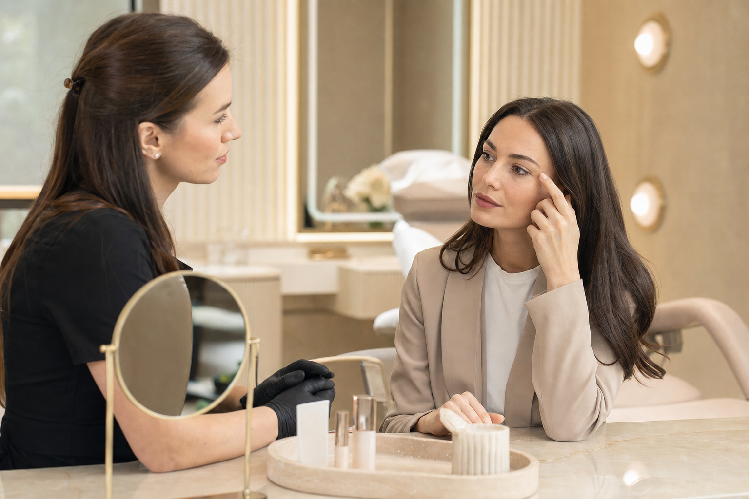 Lidstrich Permanent Make-up wenn Eyeliner täglich verwischt in einem hochwertigen Berliner Beauty-Studio