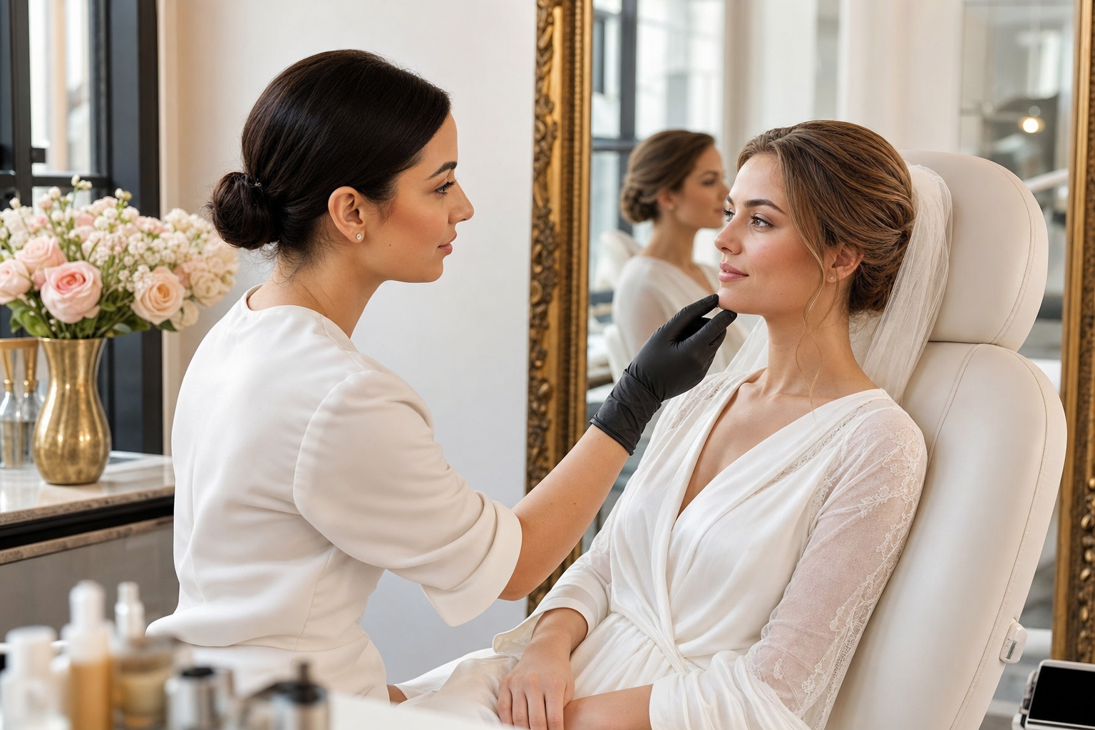 Lippen Permanent Make-up vor Hochzeit: Timing und Heilung in einem eleganten Berliner Beauty-Studio