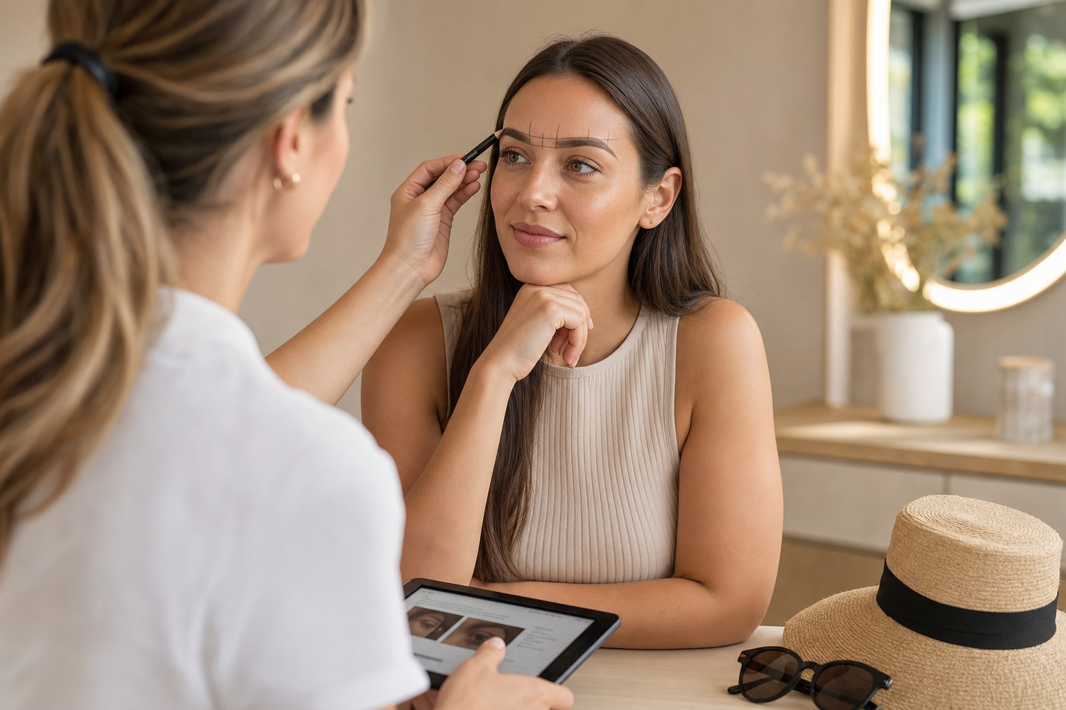 Permanent Make-up Augenbrauen vor Urlaub: Sonne und Heilung beachten in einem hochwertigen Berliner Beauty-Studio