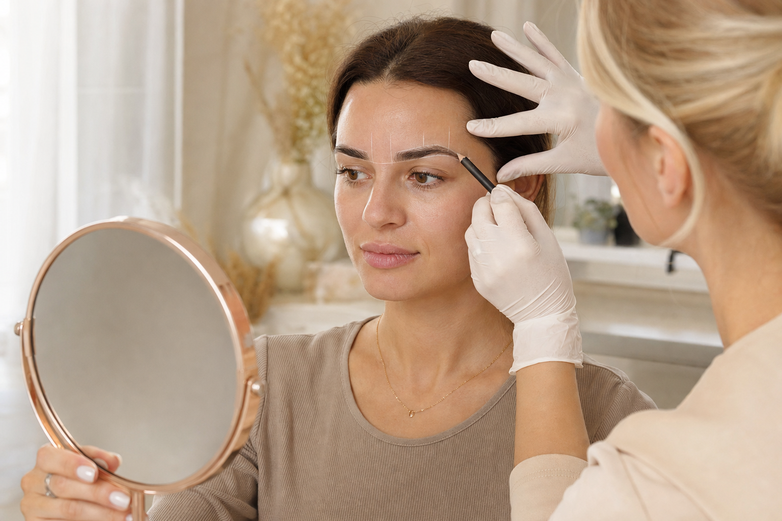 Permanent Make-up Augenbrauen wenn die Form jeden Tag anders wird in einem hochwertigen Berliner Beauty-Studio