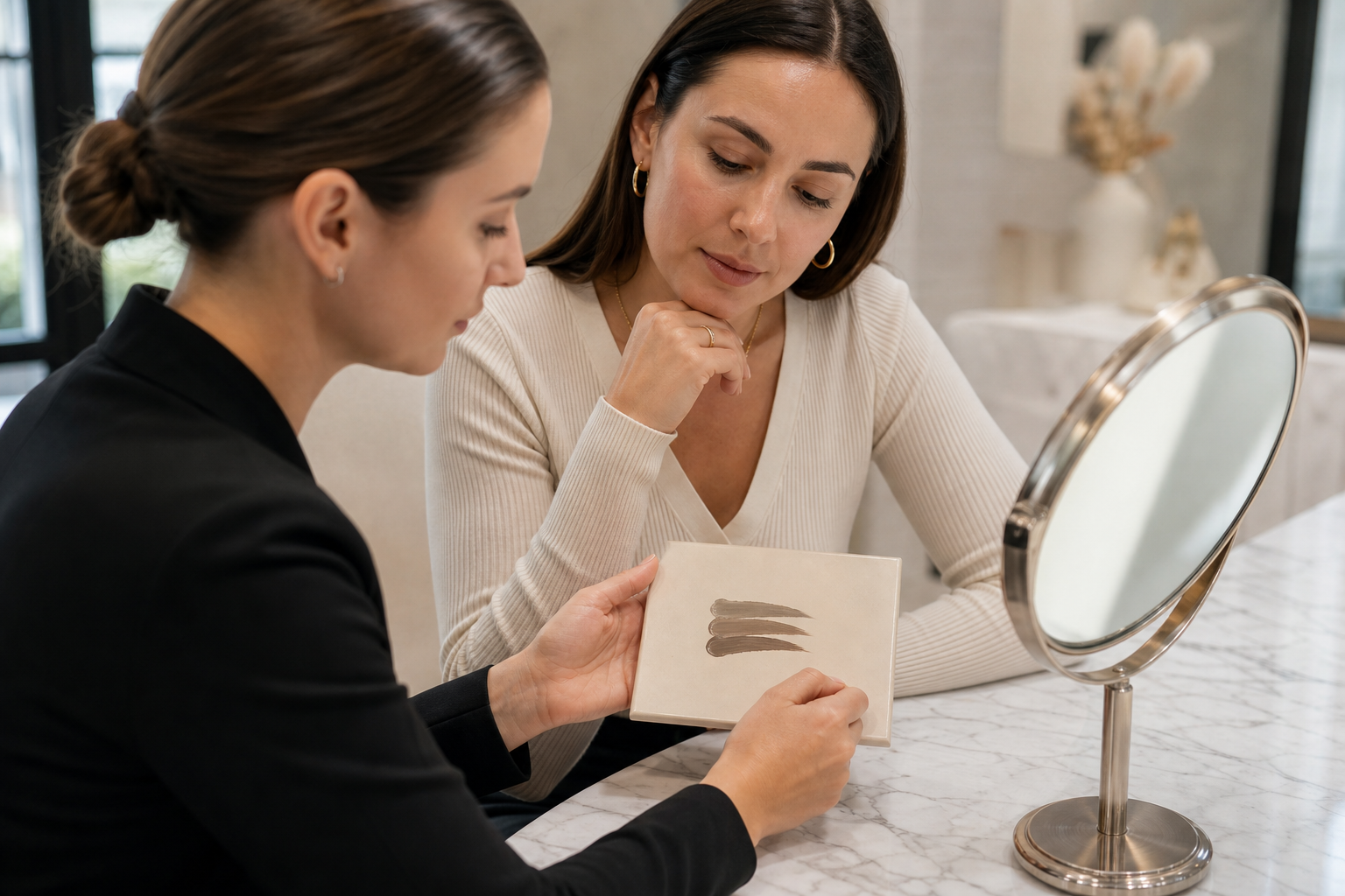 Permanent Make-up Augenbrauen wenn Farbe zu Hause nie passt in einem hochwertigen Berliner Beauty-Studio