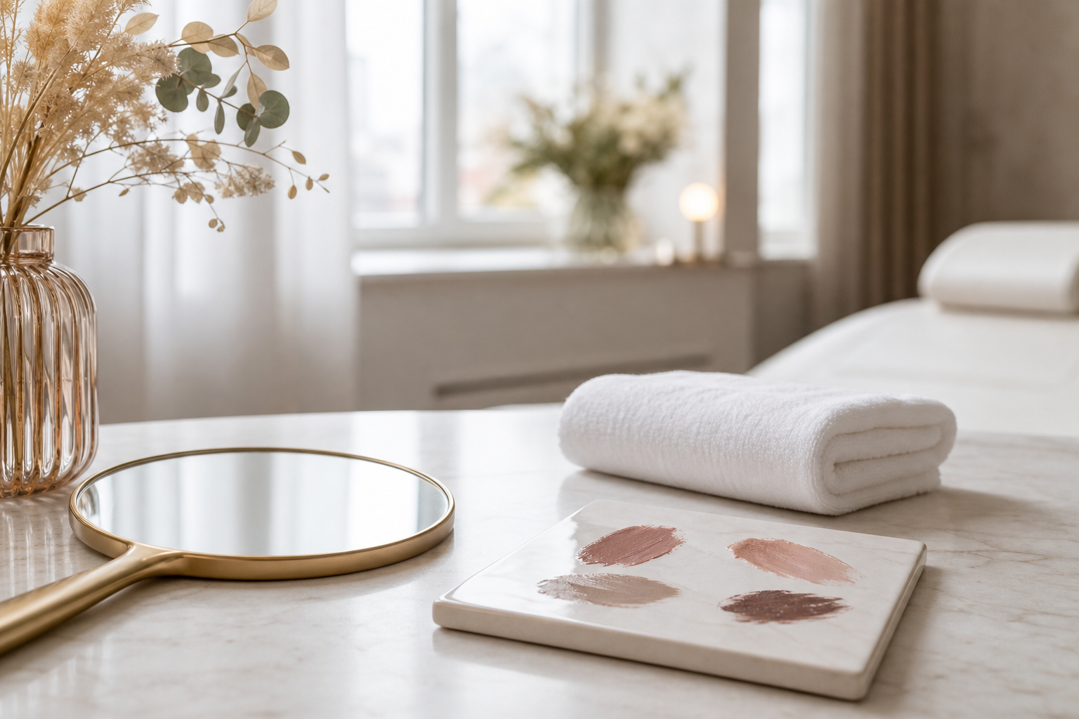 Permanent Make-up bei empfindlicher Haut: Patch-Fragen im Vorgespräch in einem hochwertigen Berliner Beauty-Studio