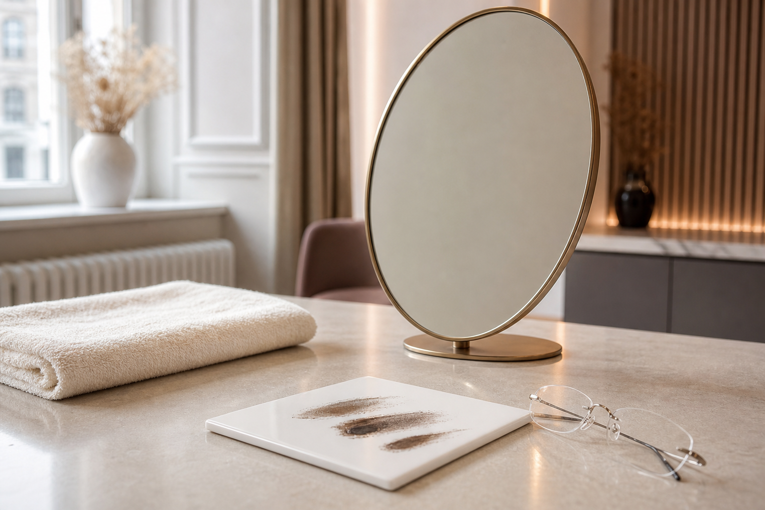 Permanent Make-up Berlin für Brillenträgerinnen mit unsicherer Brauenform in einem hochwertigen Berliner Beauty-Studio