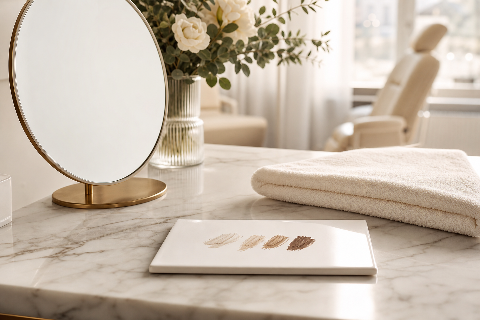 Permanent Make-up Berlin wenn Augenbrauen morgens immer unterschiedlich wirken in einem hochwertigen Berliner Beauty-Studio