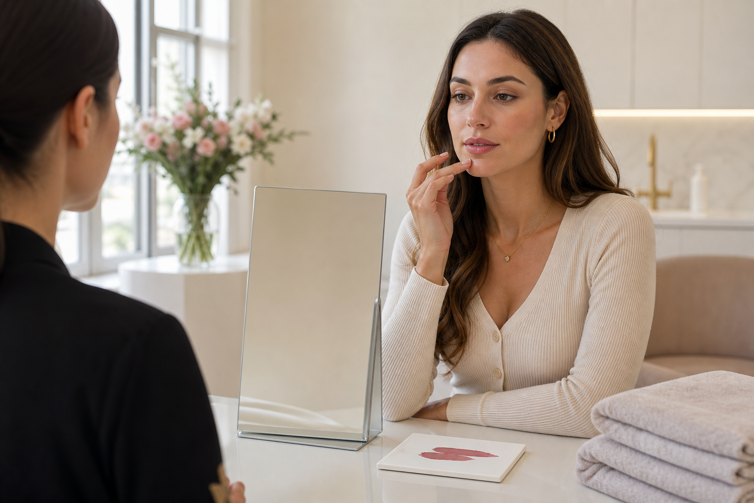 Permanent Make-up Lippen bei unruhiger Lippenkante in einem hochwertigen Berliner Beauty-Studio