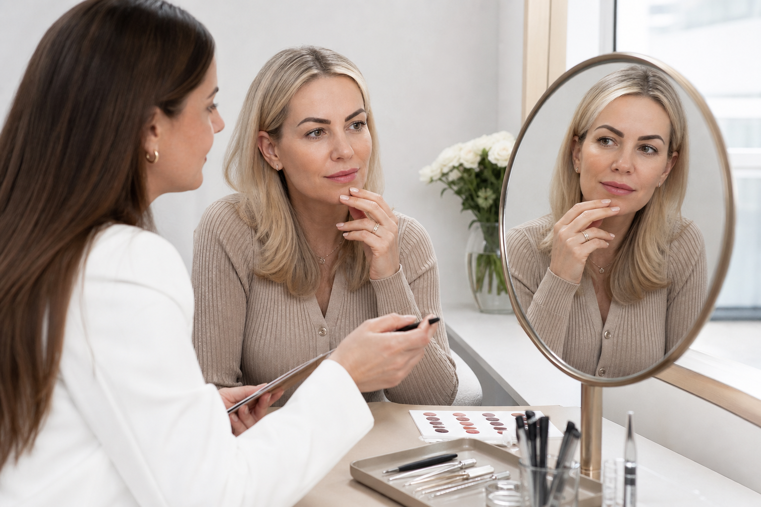Permanent Make-up Nachkontrolle: Farbe und Form richtig beurteilen – realistisches Editorial Beauty Bild